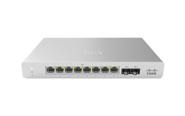Cisco Meraki MS120 Series 8-Port Full PoE Gigabit Ethernet Switch with 5-Year License